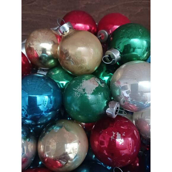 66 Vintage Multi Color glass Christmas Ornaments - Picture 4 of 6